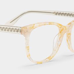 Julia Yellow Rectangle Glasses4