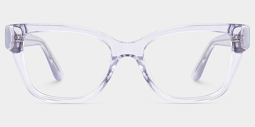 Miranda Clear Purple Cat eye Glasses
