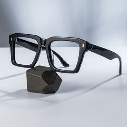 Kenish Black Square Glasses0