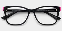 Eva Black Pink Rectangle Glasses2