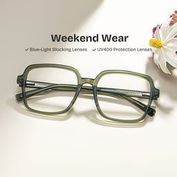 Ember Green Square Glasses0