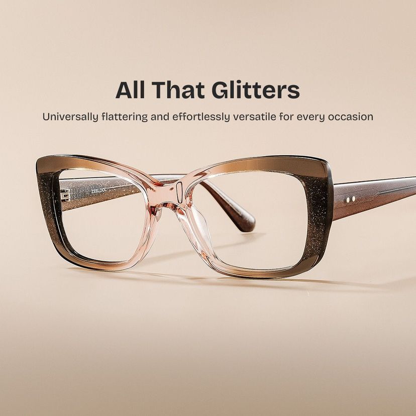 Leona Brown Rectangle Glasses