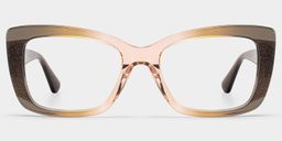 Leona Brown Rectangle Glasses1