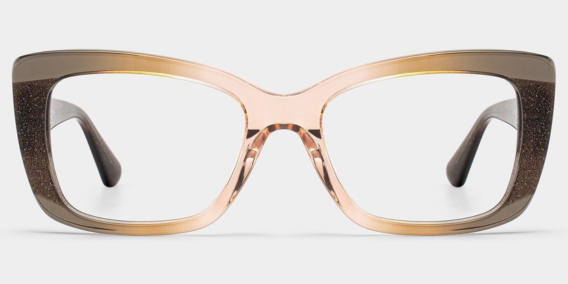 Leona Brown Rectangle Glasses