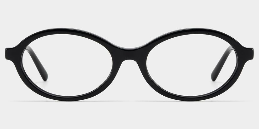 Everly Black Oval Glasses