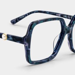 Elena Blue Tortoise Square Glasses4