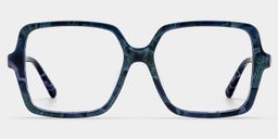 Elena Blue Tortoise Square Glasses0