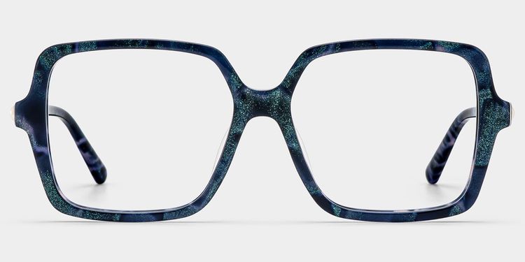 Elena Blue Tortoise Square Glasses