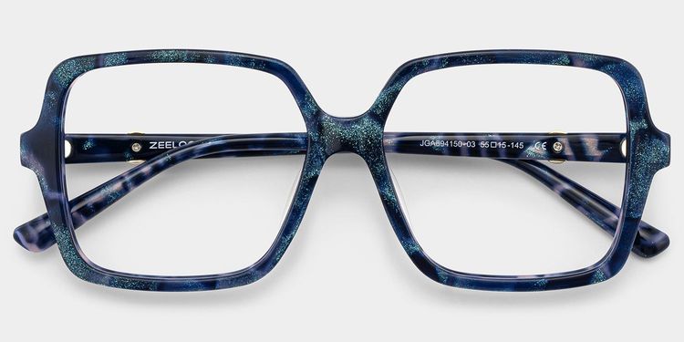 Elena Blue Tortoise Square Glasses