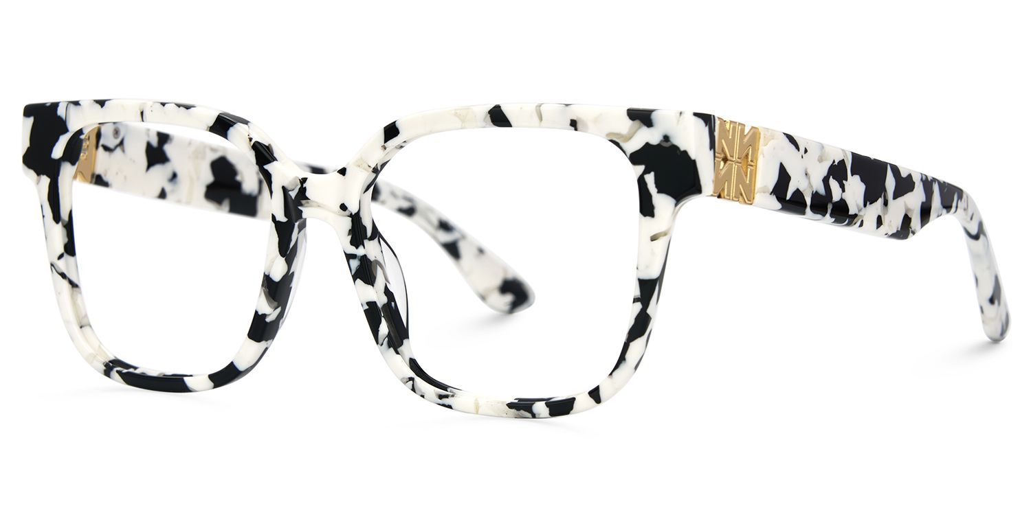 Kerri Wide Cow Print Glasses with Square Frames | Zeelool3