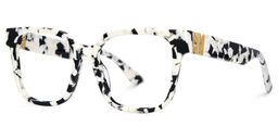 Kerri Cow Print Square Glasses3