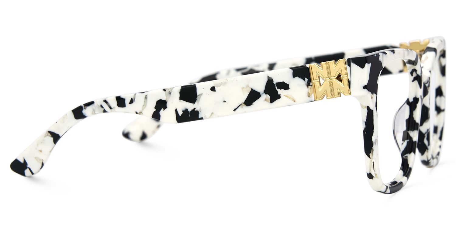 Kerri Wide Cow Print Glasses with Square Frames | Zeelool4