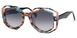 Bobbie Pink-Tortoise Oval Sunglasses1