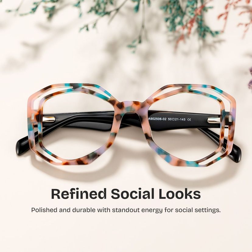 Bobbie Pink-Tortoise Oval Glasses