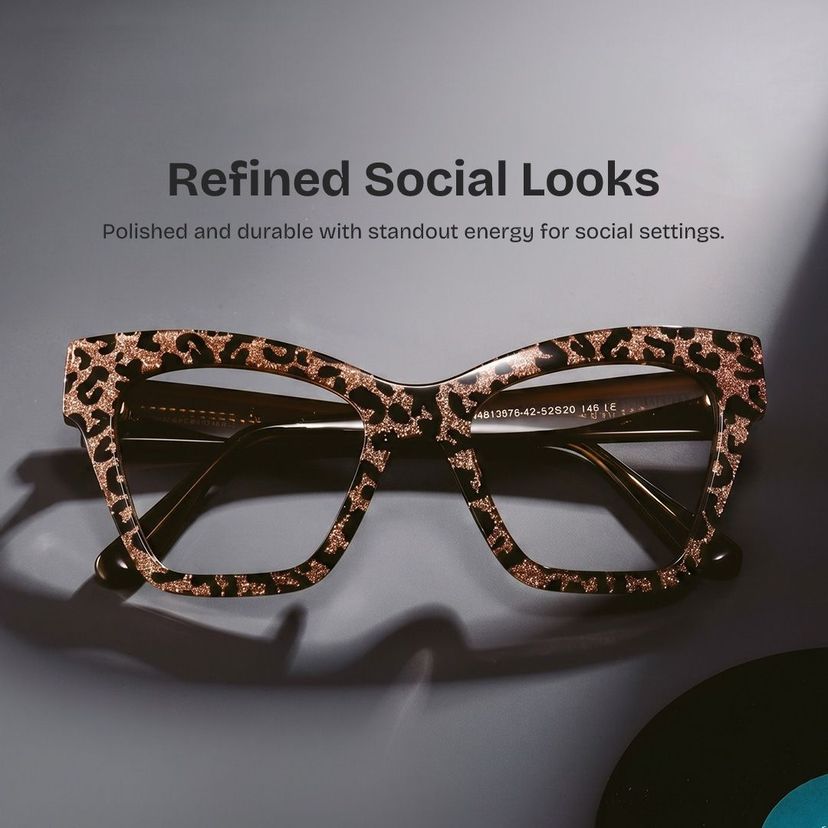 Ansyah Leopard Cat eye Glasses