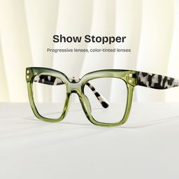 Minguela Green Square Glasses0