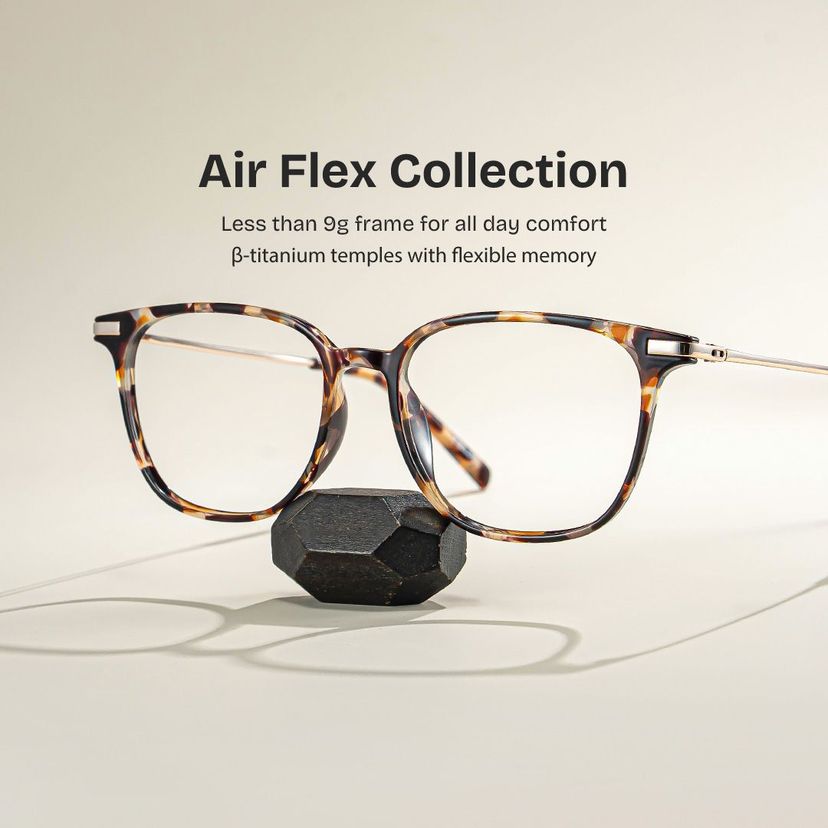 Florence Tortoise Rectangle Glasses