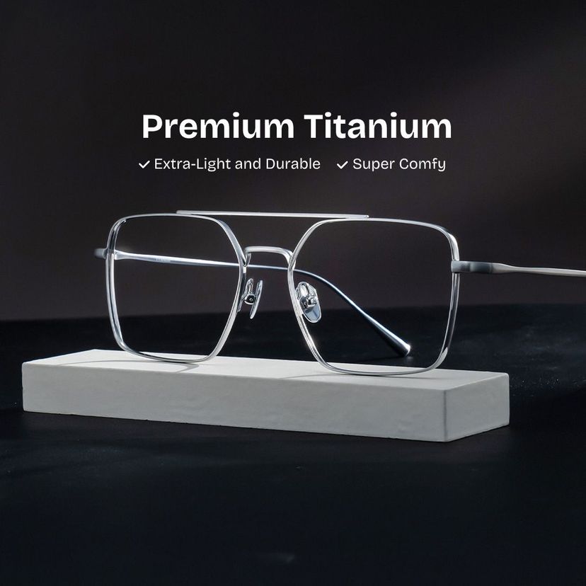 Jensen Silver Aviator Glasses