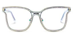 Shine Iridescent Square Glasses0
