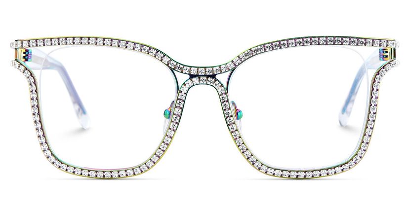 Shine Iridescent Square Glasses