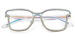 Shine Iridescent Square Glasses1