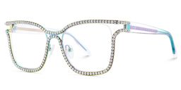 Shine Iridescent Square Glasses2