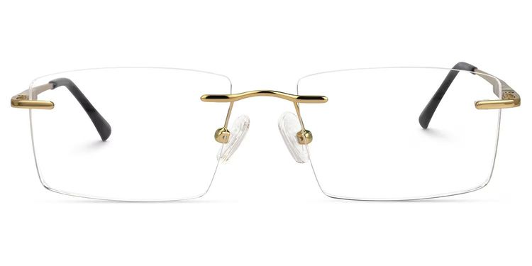 Cetina Gold Rectangle Glasses