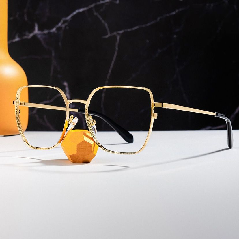 Fife Gold Geometric Glasses