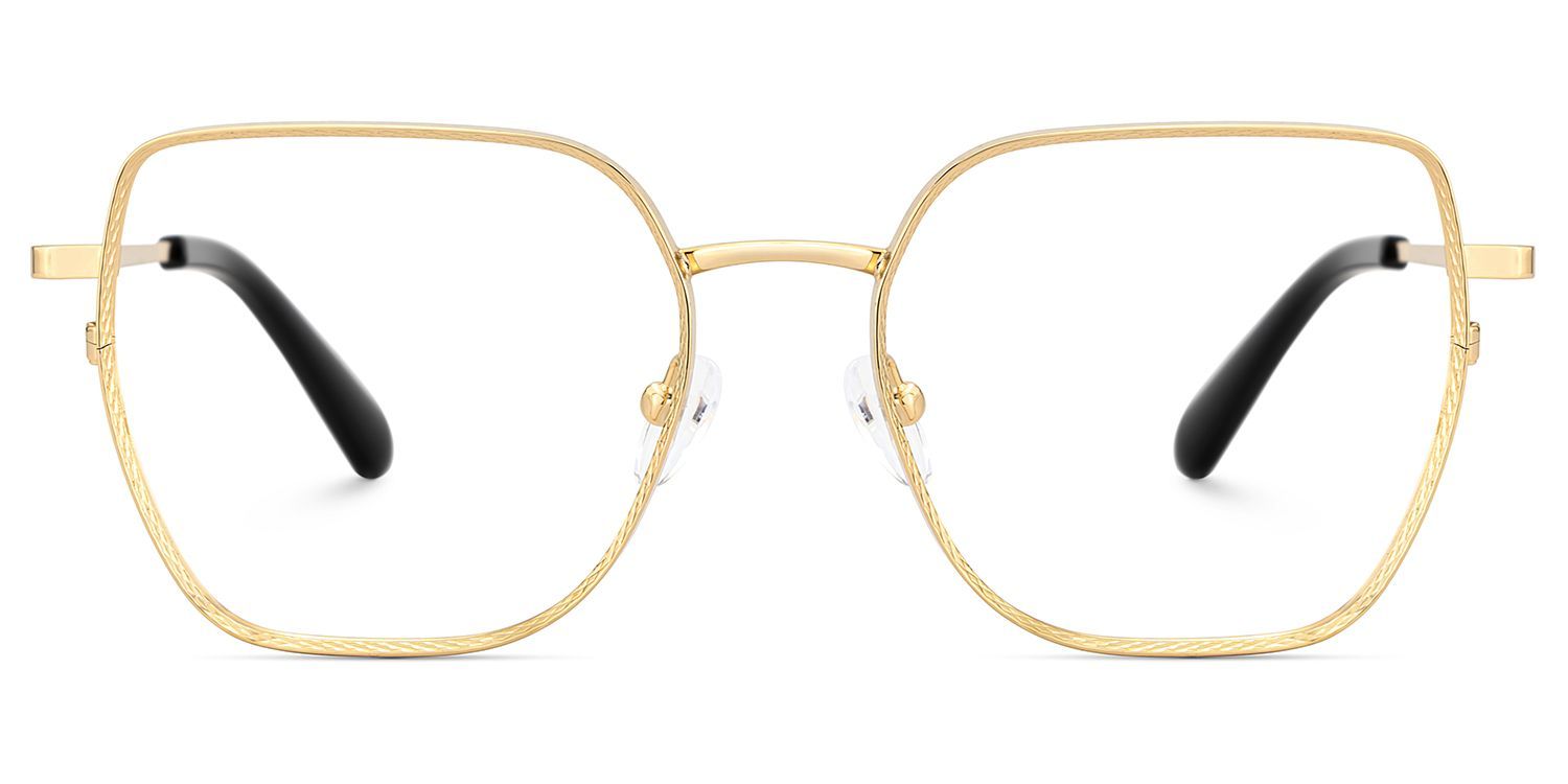 Fife Gold Full Frame Metal Prescription Glasses1