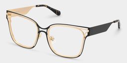 Dacarine Black Gold Square Glasses2