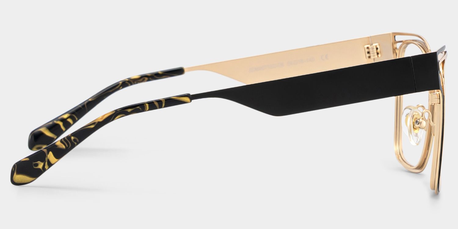 Women's Metal Glasses with Golden Tortoise Temples Online3