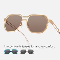 Hype Gold Geometric Glasses1
