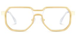 Hype Gold Geometric Glasses2
