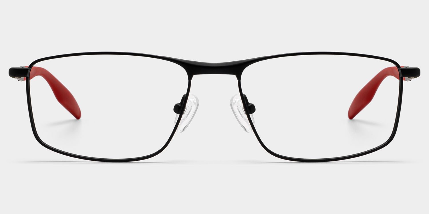 Scout Rectangle Black Frame Glasses for Men | ZEELOOL1