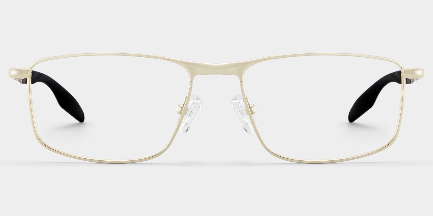 Scout Rectangle Gold Frame Glasses for Men | ZEELOOL2