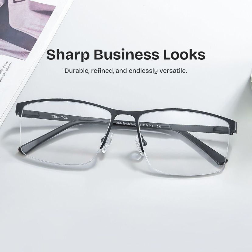 Graniela Black Rectangle Glasses