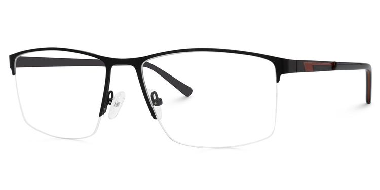 Graniela Black Rectangle Glasses