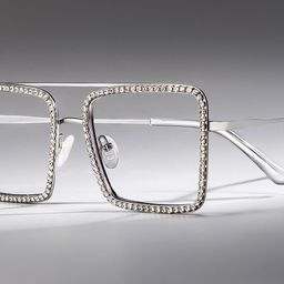 Diva Silver Square Glasses0