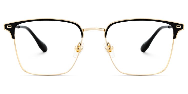 Dawson Black Gold Rectangle Glasses
