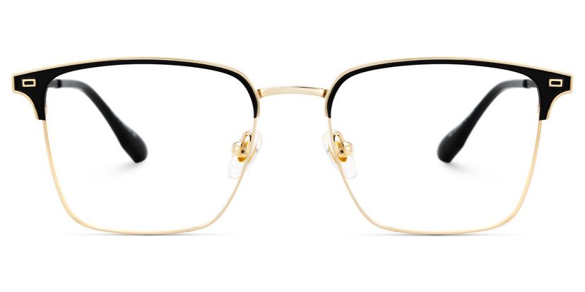 Dawson Black Gold Rectangle Glasses