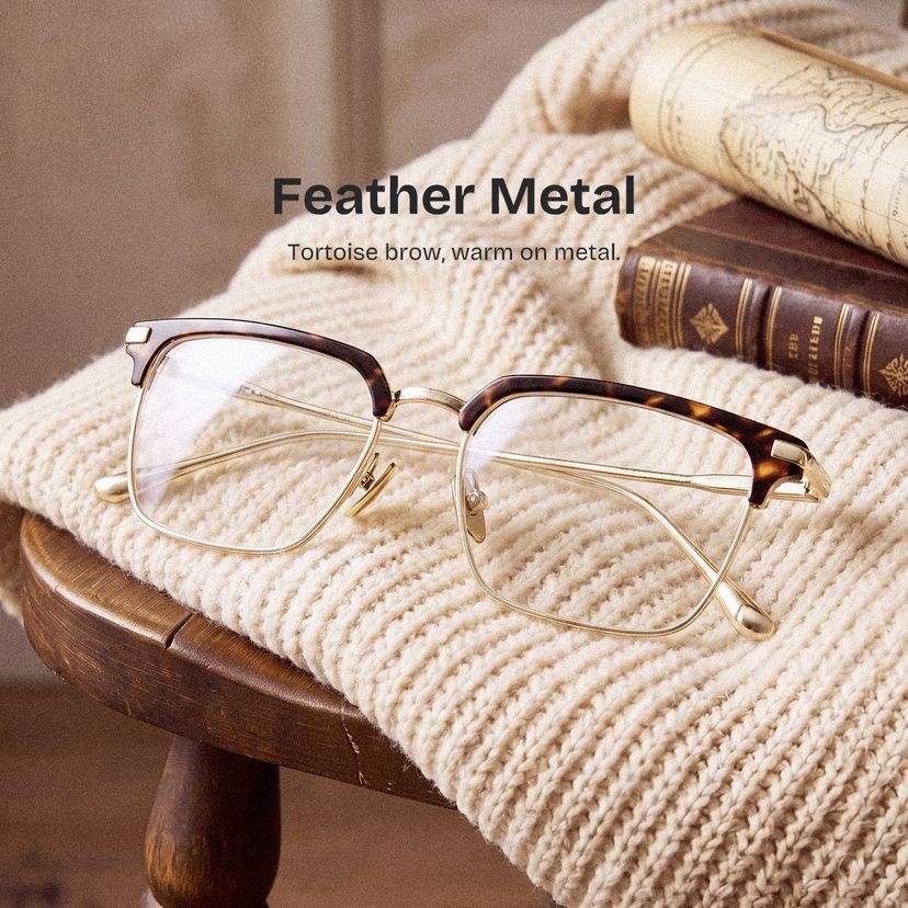 Addison Tortoise Browline Glasses
