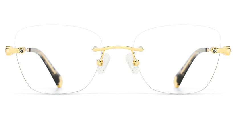 Seth Gold Rectangle Glasses