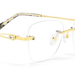 Seth Gold Rectangle Glasses7