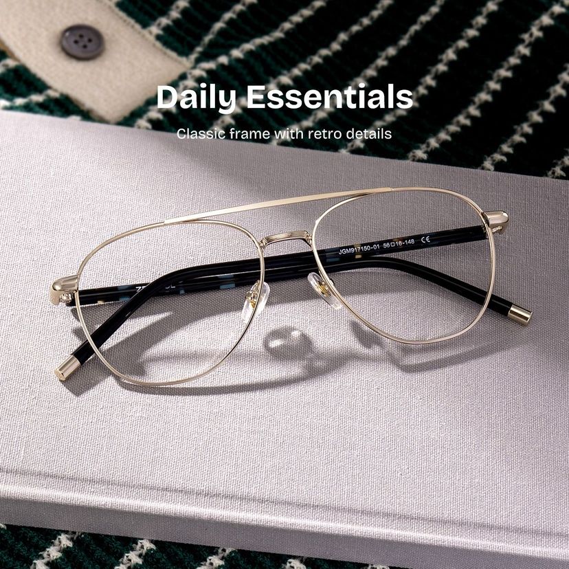 Calvin Gold Aviator Glasses