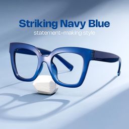 Malcolm Blue Square Glasses0