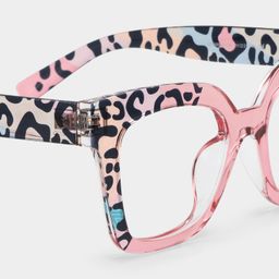Malcolm Pink-Leopard Square Glasses5
