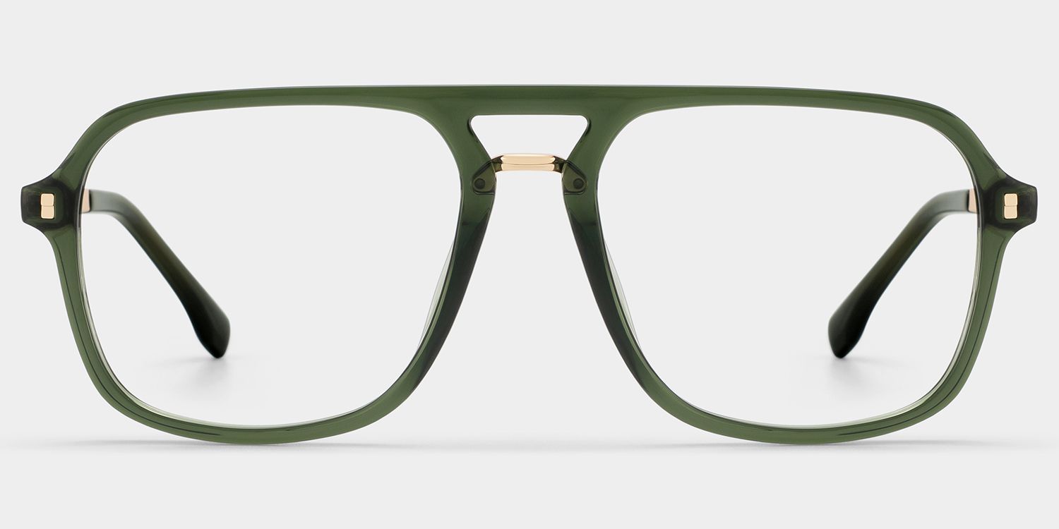 Aviator Kilworth Green Glasses deals -Zeelool Glasses3