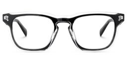 Liam Black Clear Rectangle Glasses1