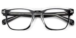 Liam Black Clear Rectangle Glasses2