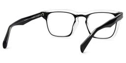 Liam Black Clear Rectangle Glasses5